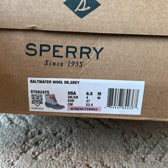 NEW Sperry saltwater wool thinsulate boot, New with box, 6.5 Medium, Woman’s - Picture 5 of 5